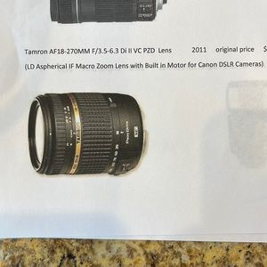 Tamron AF18-270mm F/3.5-6.3 Di II VC PZD Lens